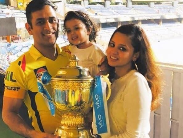 Dhoni with his family